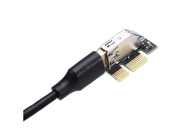 PCI-E 1x to 1x Riser Extender with USB 3.0 Cable: $19.99