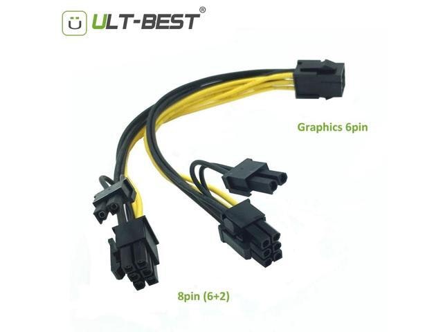 ULT-Best PCI-E 6-Pin Female to Dual 8-Pin Male GPU Power Extension Cable: $43 ULT-Best PCI-E 6-Pin Female to Dual 8-Pin Male GPU Power Extension Cable: $43