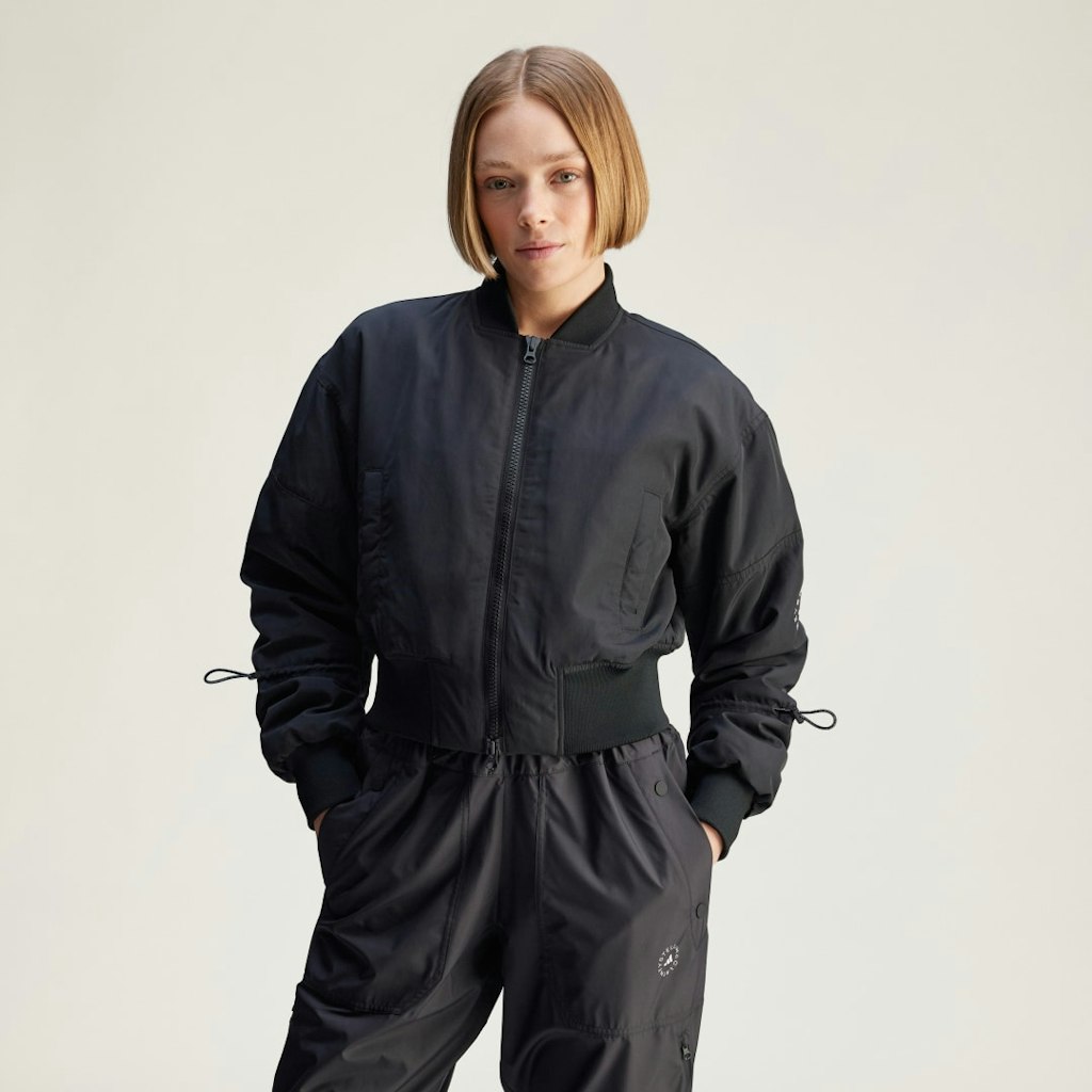 Adidas by Stella McCartney TrueNature Cropped Bomber Jacket: $250 Adidas by Stella McCartney TrueNature Cropped Bomber Jacket: $250
