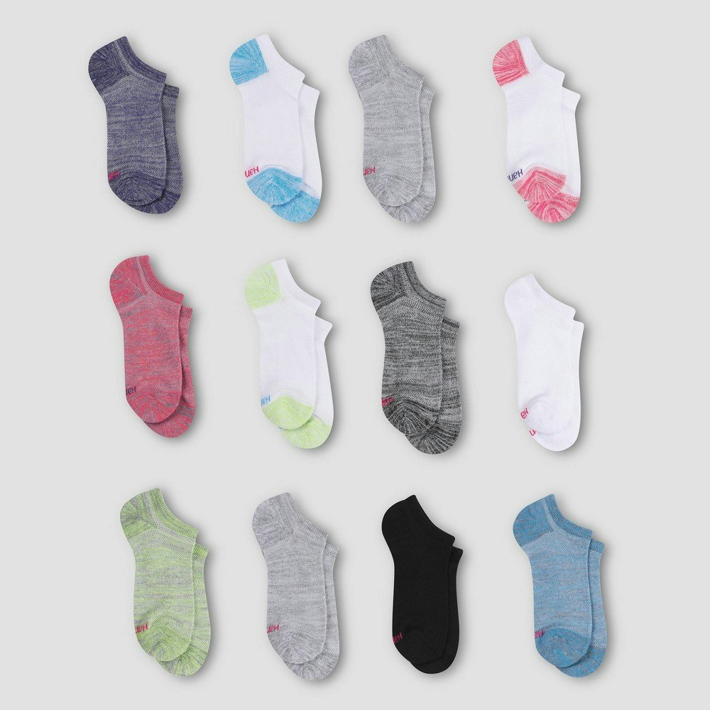 Hanes Girls' No-Show Athletic Socks 12-Pack: $10.99 Hanes Girls' No-Show Athletic Socks 12-Pack: $10.99