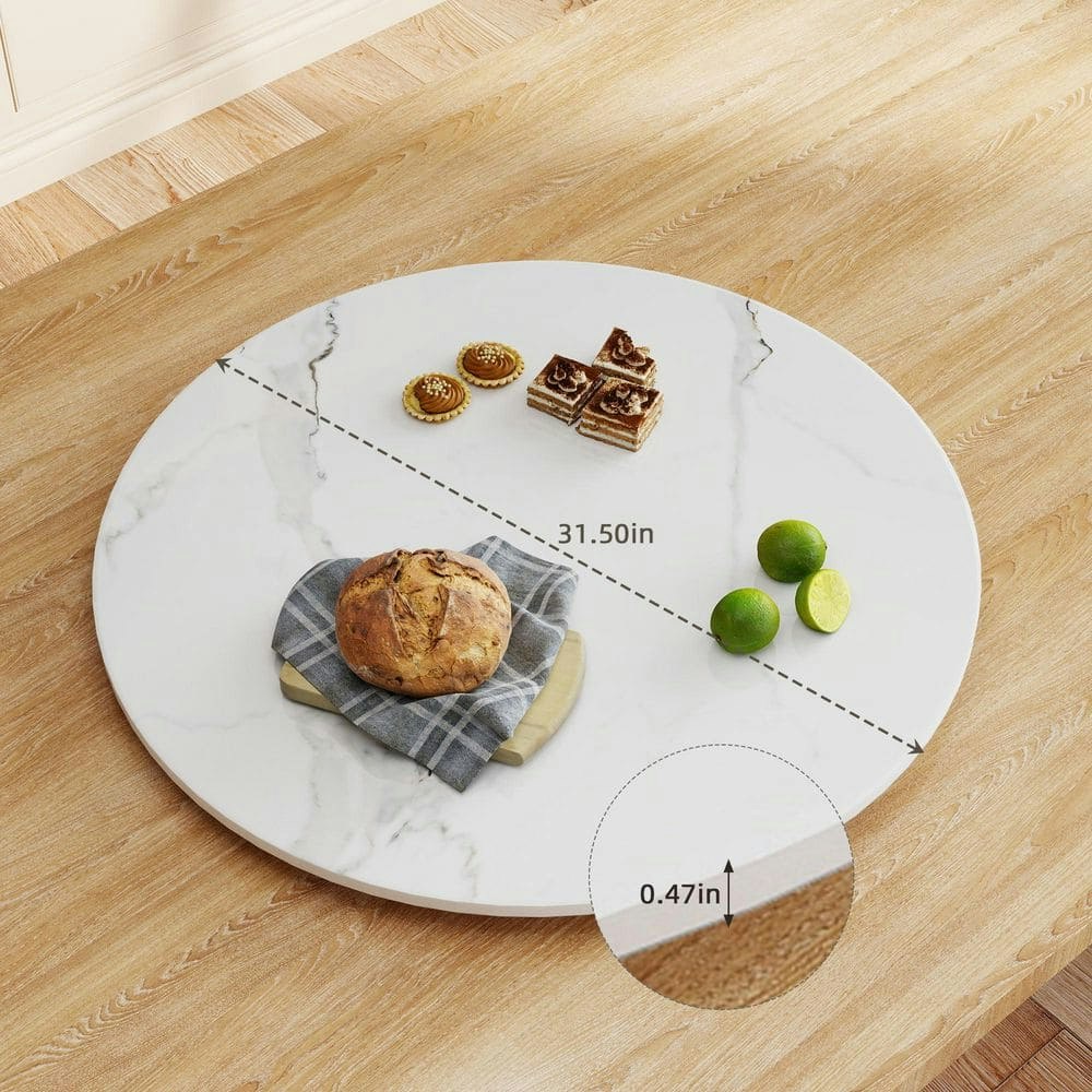 31.5-inch Round Sintered Stone Lazy Susan Turntable: $165.65