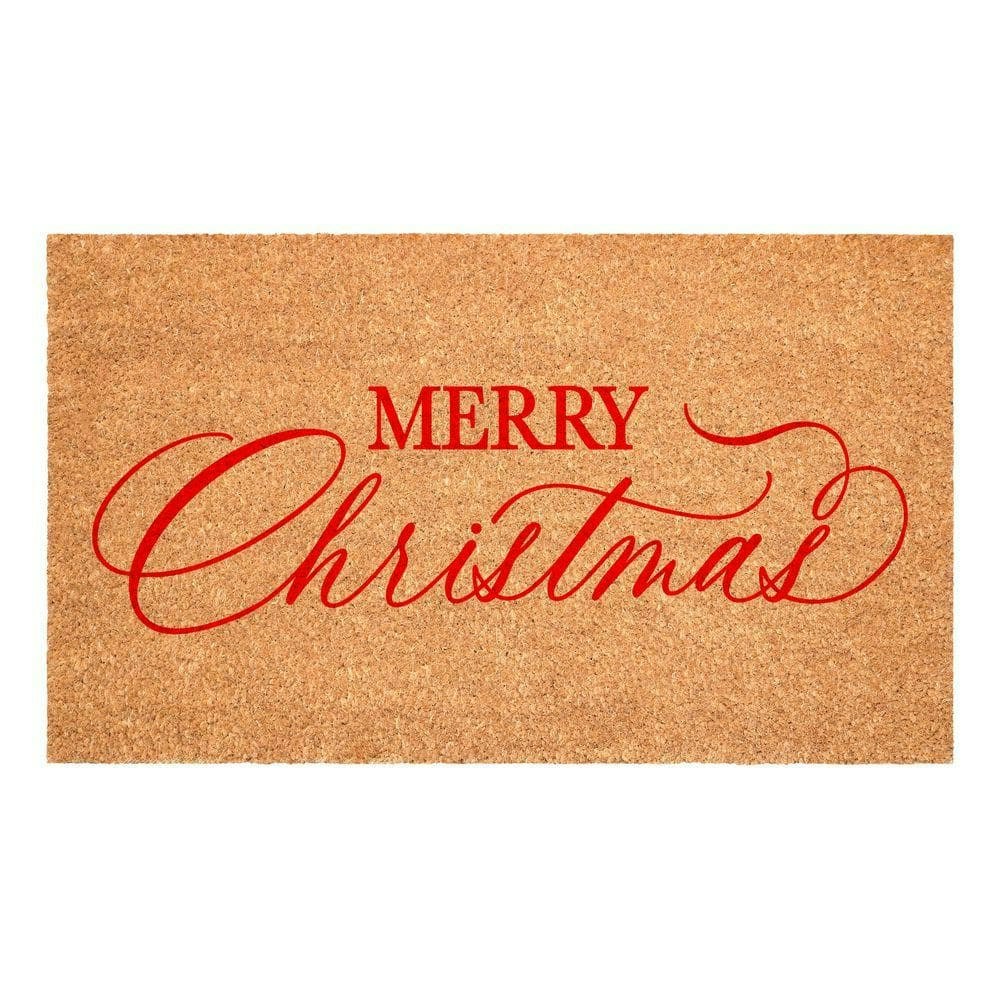 24" x 36" Red Christmas Calligraphy Doormat: $37.99 24" x 36" Red Christmas Calligraphy Doormat: $37.99