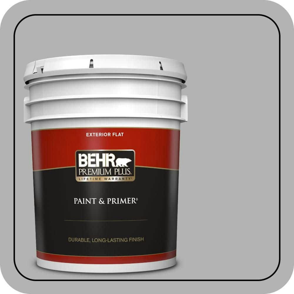 Behr #770E-3 Pewter Mug 5-Gallon Flat Exterior Paint and Primer: $215 Behr #770E-3 Pewter Mug 5-Gallon Flat Exterior Paint and Primer: $215
