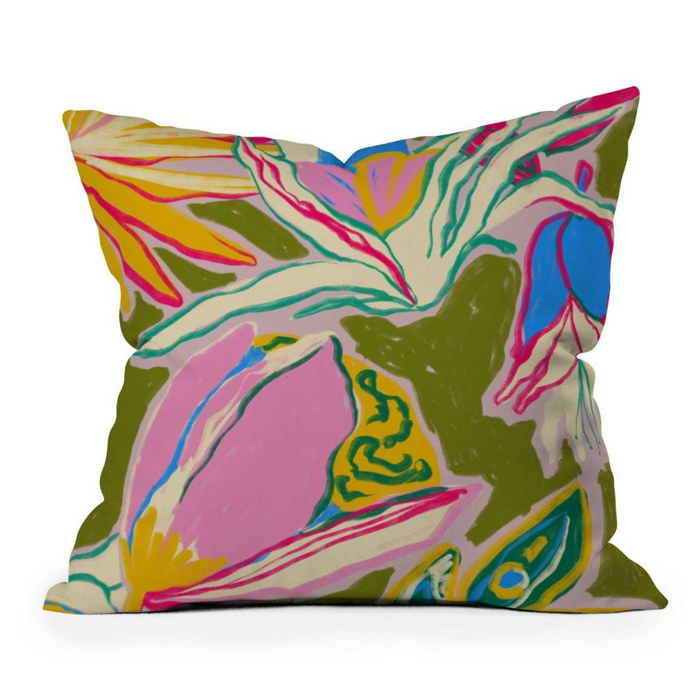 Deny Designs 18"x18" Tropical Garden Indoor Throw Pillow: $49 Deny Designs 18"x18" Tropical Garden Indoor Throw Pillow: $49