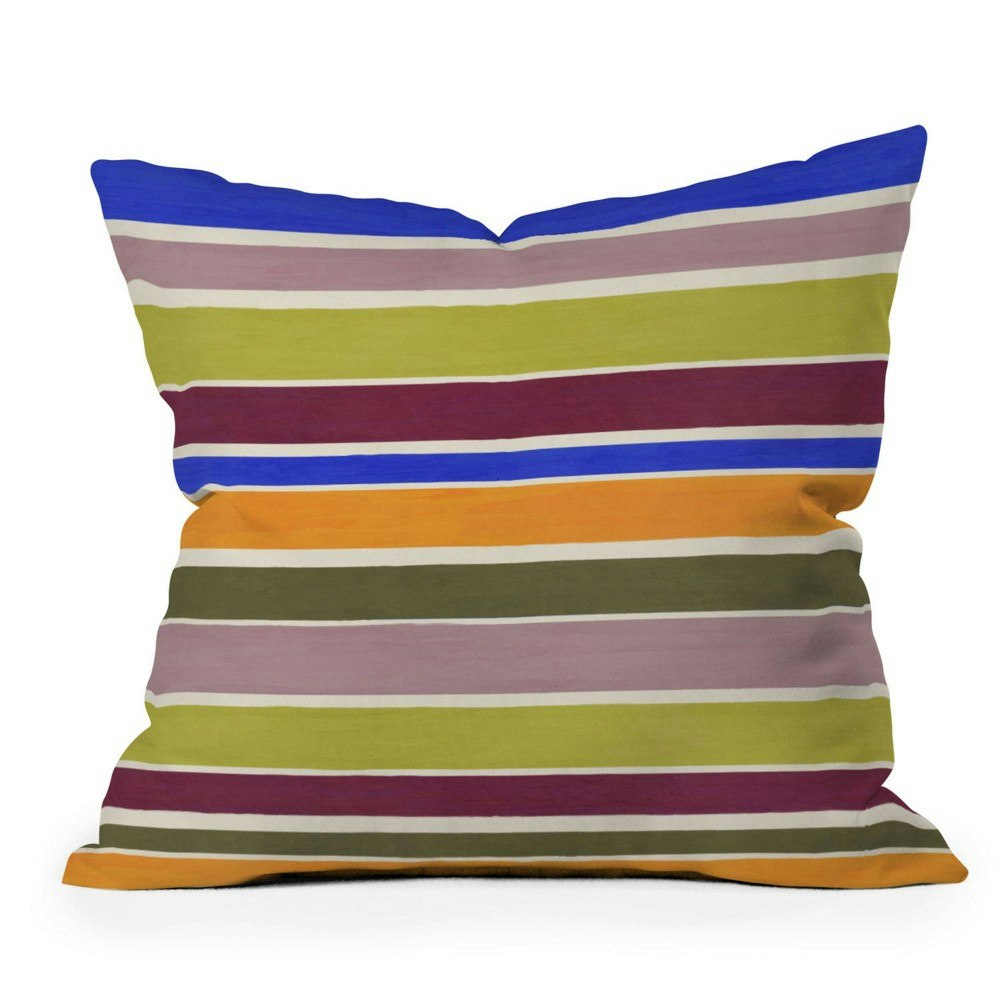 Deny Designs 26"x26" Avenie Modern Craft Roman Stripes Throw Pillow: $69.99