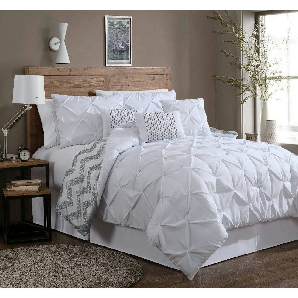 Geneva Home Fashion Ella Pinch Pleat 6-Piece Twin Comforter Set: $38.99 Geneva Home Fashion Ella Pinch Pleat 6-Piece Twin Comforter Set: $38.99