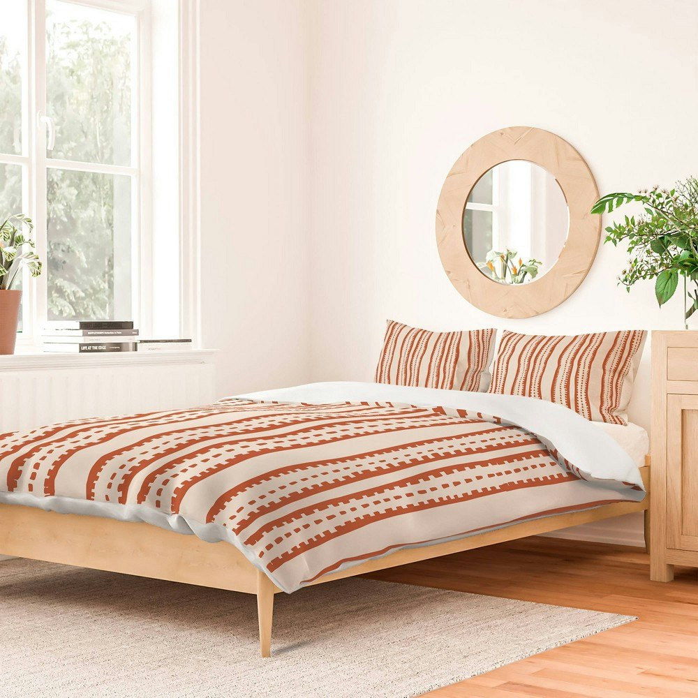 Deny Designs King Tiger Batik Stripe Duvet and Sham Set: $229.99