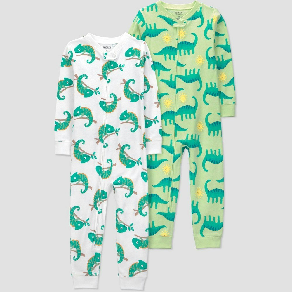 Carter's Just One You Toddler Boys' Chameleon Pajama Jumpsuit 2-Pack: $19