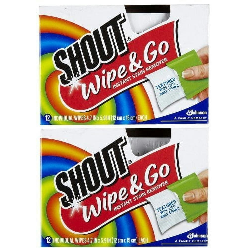 Shout Stain Remover Wipes 12-Count 2-Pack: $9.09