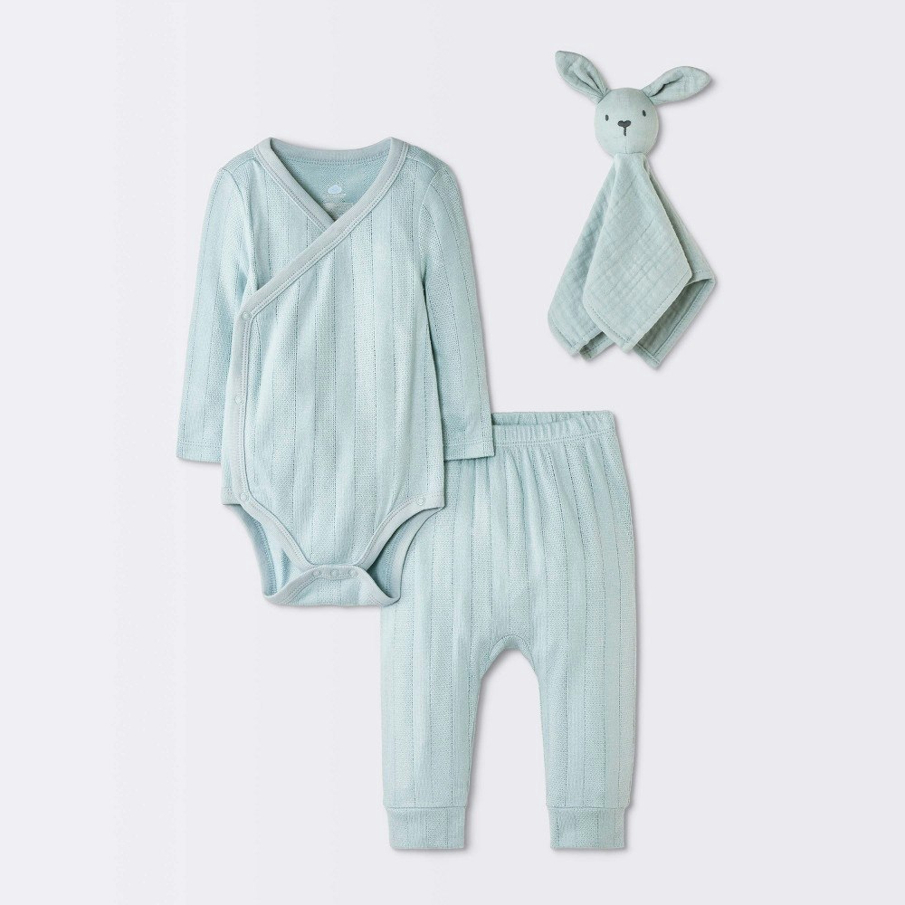 Cloud Island Baby Boys' 3-Piece Bodysuit and Pants Set with Lovey Toy: $15 Cloud Island Baby Boys' 3-Piece Bodysuit and Pants Set with Lovey Toy: $15