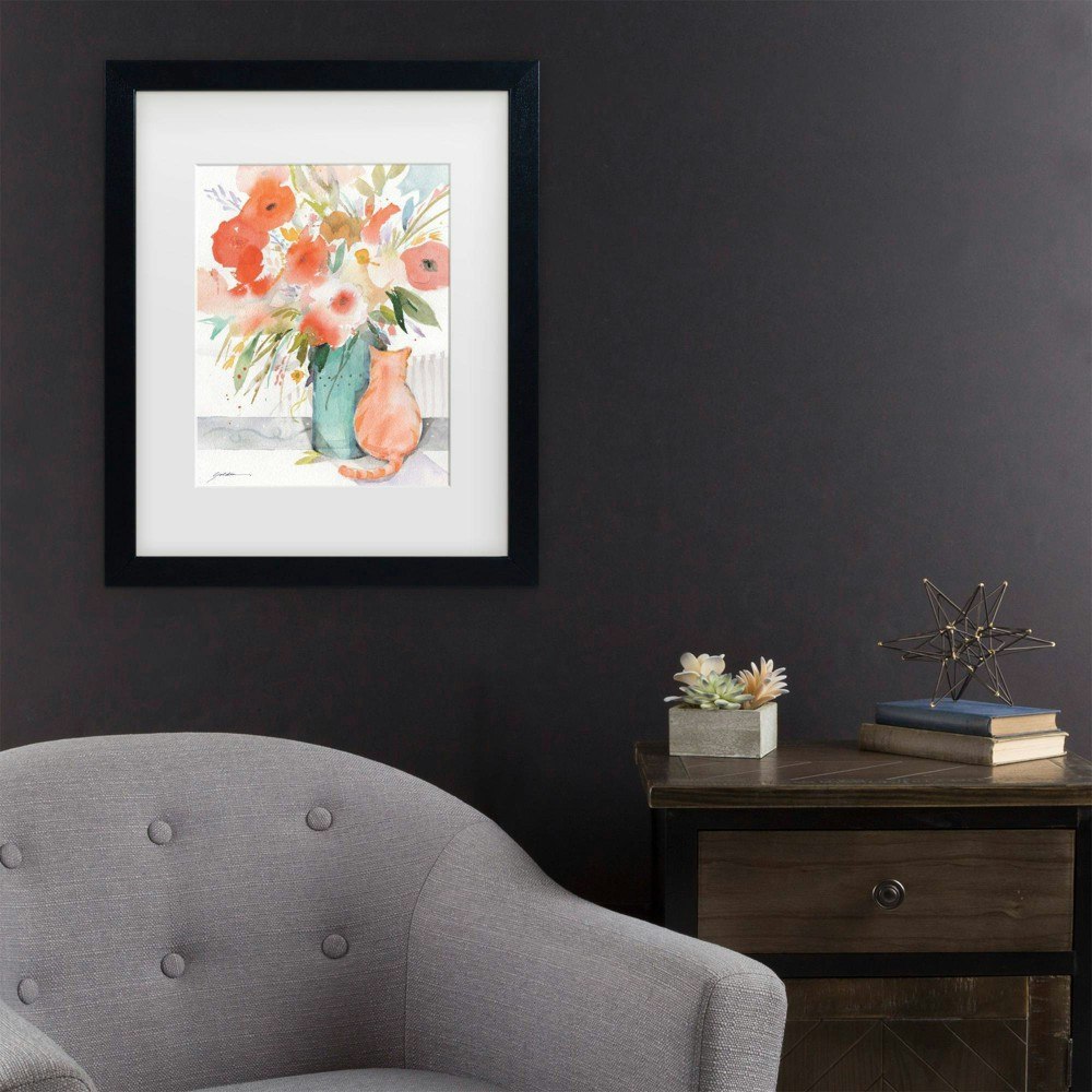 Trademark Fine Art 16"x20" Sheila Golden Vase with Orange Cat Framed Art: $43.99 Trademark Fine Art 16"x20" Sheila Golden Vase with Orange Cat Framed Art: $43.99