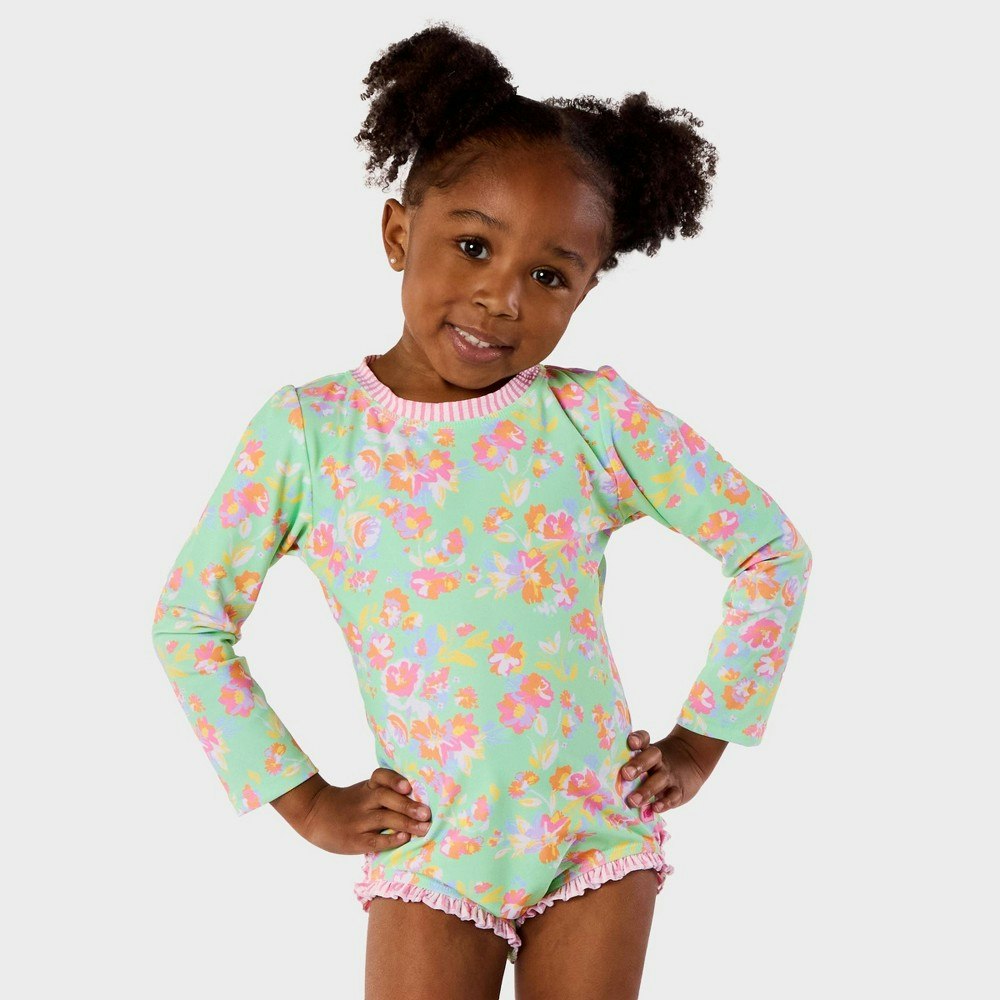 RuffleButts Toddler Girls' Long Sleeve One Piece Rash Guard Swimsuit: $29.40 RuffleButts Toddler Girls' Long Sleeve One Piece Rash Guard Swimsuit: $29.40
