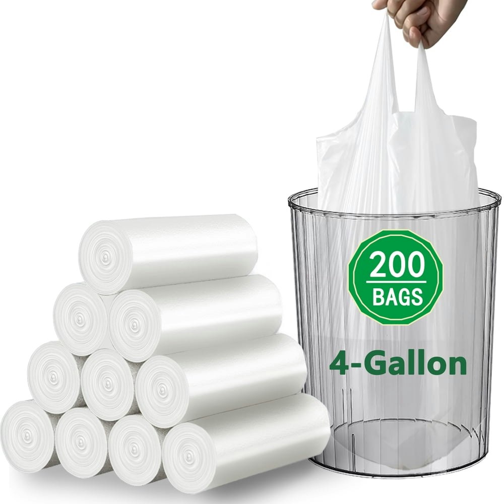 4-Gallon Trash Bags 200-Count: $14.89