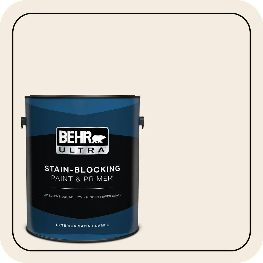 Behr Edwardian Lace 1-Gallon Satin Exterior Enamel Paint and Primer: $59.98 Behr Edwardian Lace 1-Gallon Satin Exterior Enamel Paint and Primer: $59.98