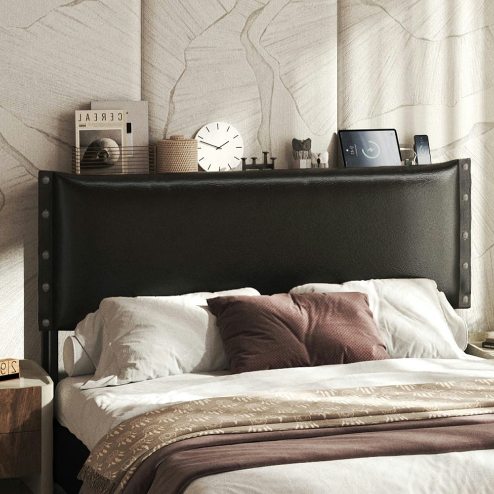 Patbrela Queen Size Upholstered Leather Headboard: $66.95 Patbrela Queen Size Upholstered Leather Headboard: $66.95