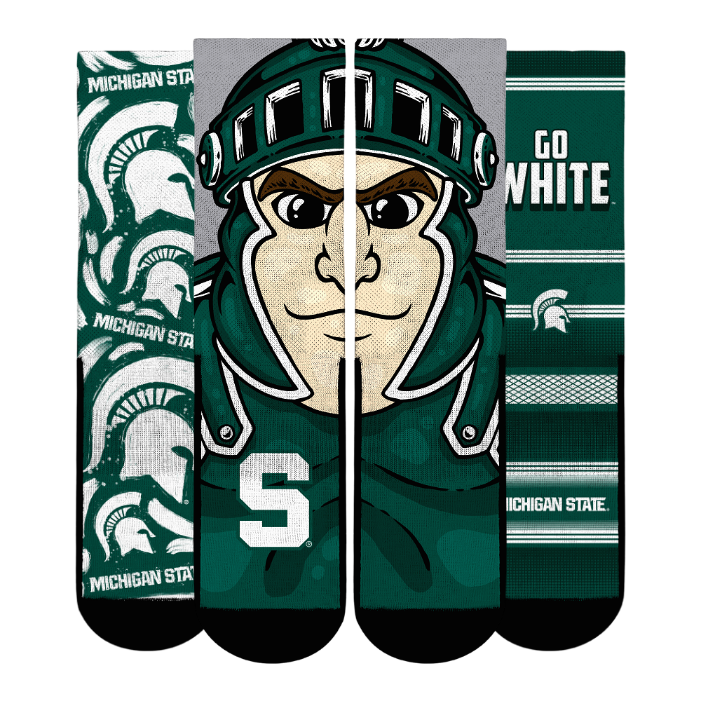 Michigan State Spartans Rock Em Crew Socks 3-Pack: $64.99 Michigan State Spartans Rock Em Crew Socks 3-Pack: $64.99