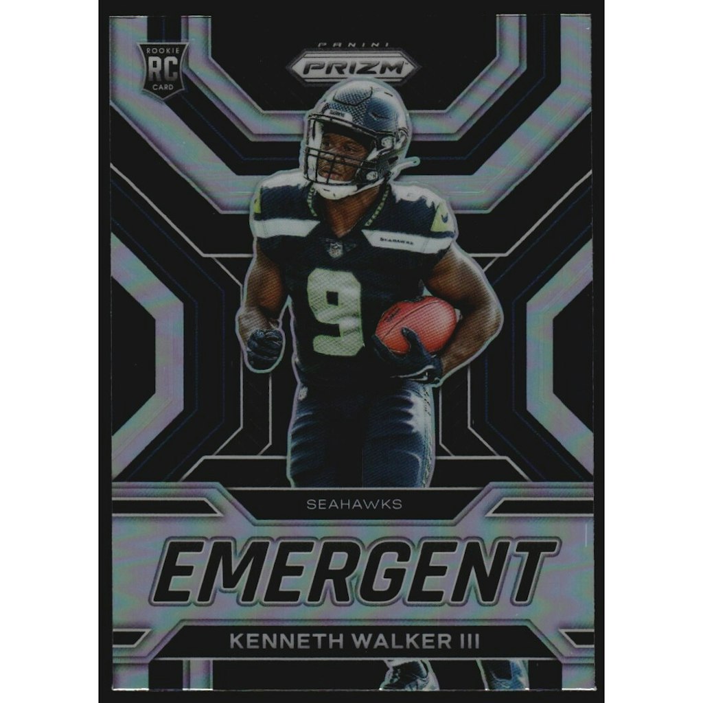 2022 Panini Prizm Emergent Silver Kenneth Walker III Card: $60 2022 Panini Prizm Emergent Silver Kenneth Walker III Card: $60