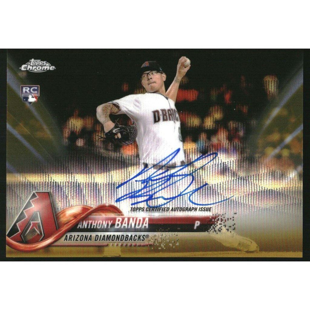 2018 Topps Chrome Anthony Banda Rookie Autograph Gold Wave Refractor: $22.50 2018 Topps Chrome Anthony Banda Rookie Autograph Gold Wave Refractor: $22.50