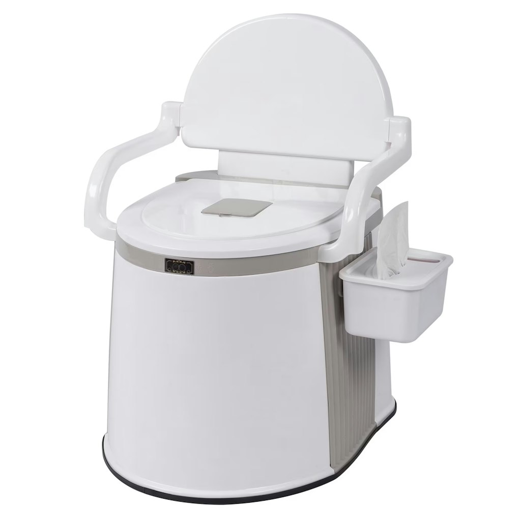 Ktaxon Portable Bucket Toilet w/ Removable Storage Shelf: $30