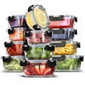 Ivy Bronx Glass Food Storage Container 24-Count for $38 + free shipping