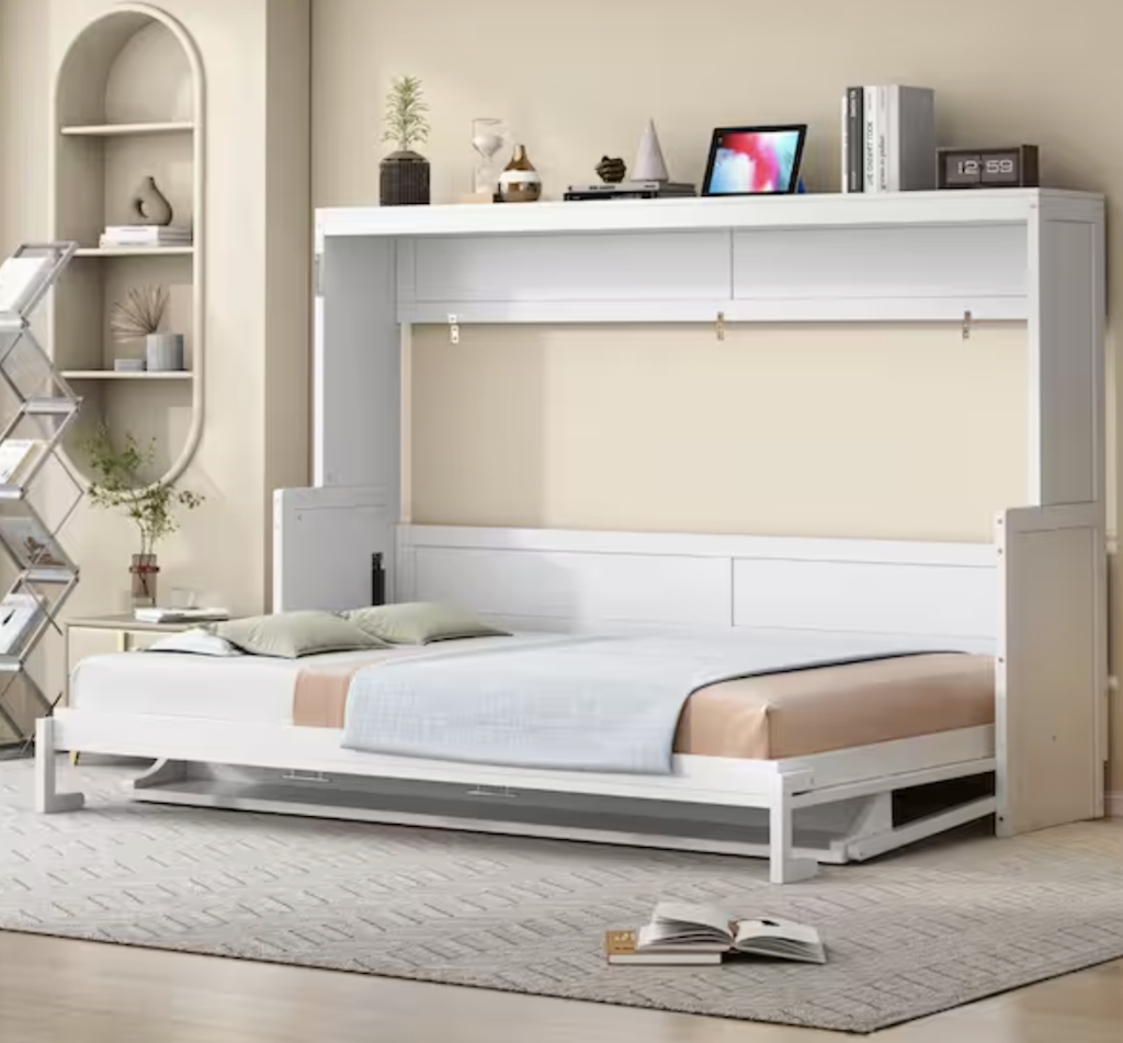 Vincent Modern Queen Murphy Bed w/ Desk: $756