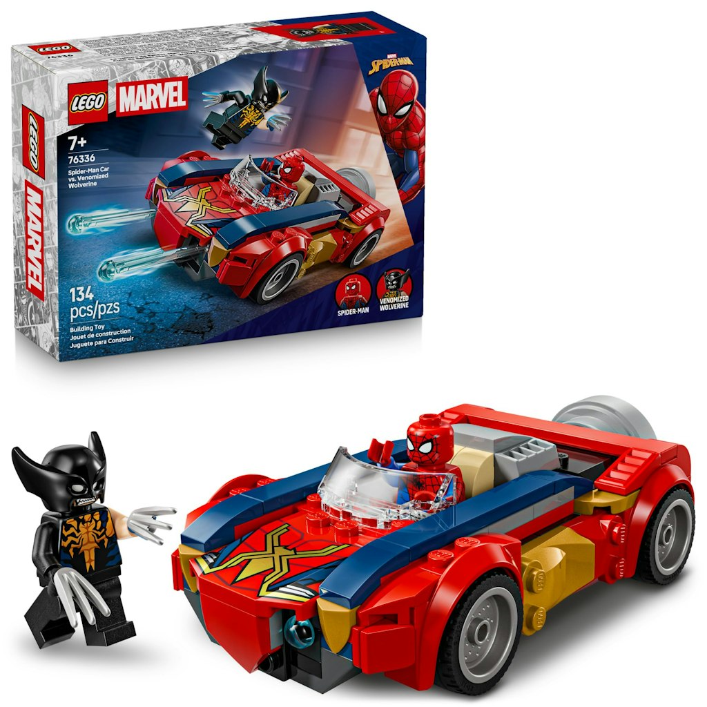 LEGO Marvel Spider-Man Car vs. Venomized Wolverine Building Toy: $15.99