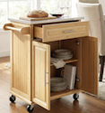 Christopher Knight Home Montclair Bamboo 29" Rolling Kitchen Island Cart for $175 + free shipping