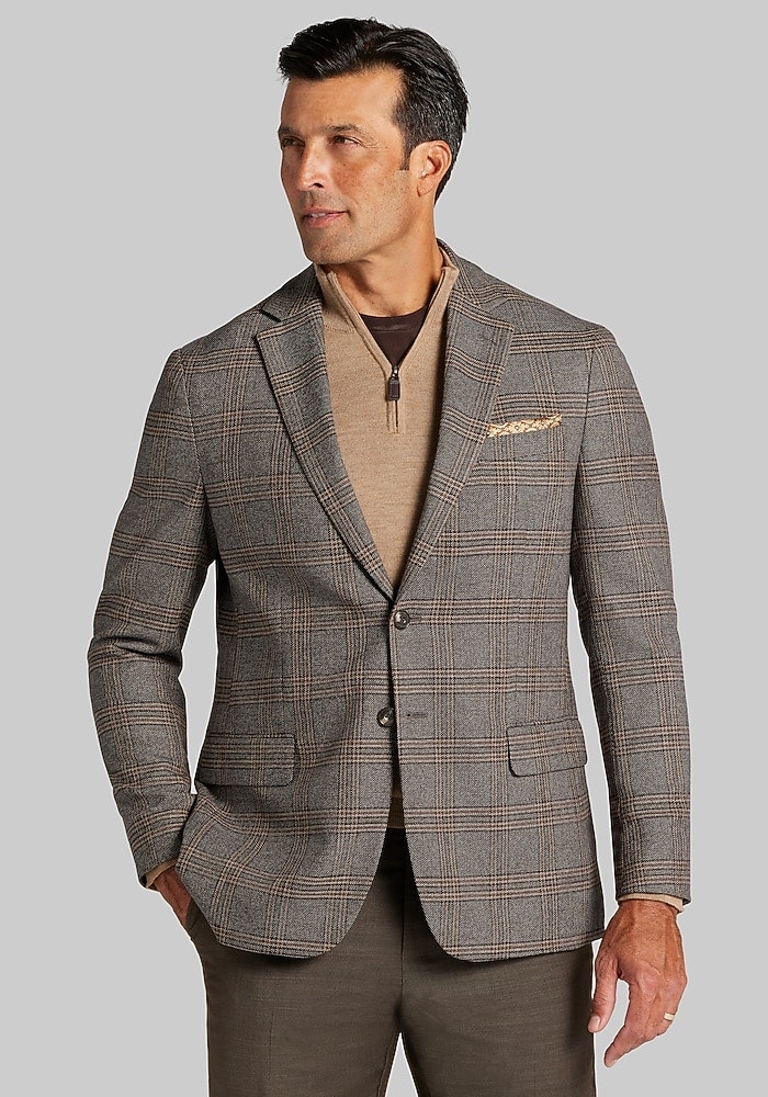 Jos. A. Bank Comfort Stretch Tailored Fit Plaid Sportcoat:  $80 