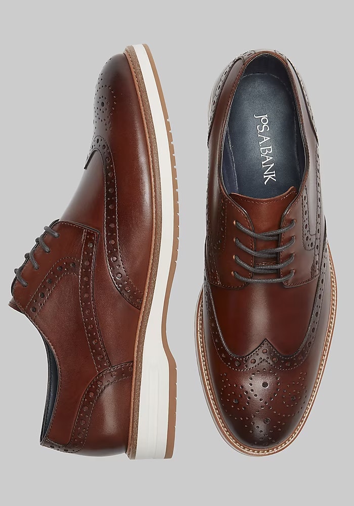 Jos. A. Bank Hybrid Wingtip Shoes:  $69