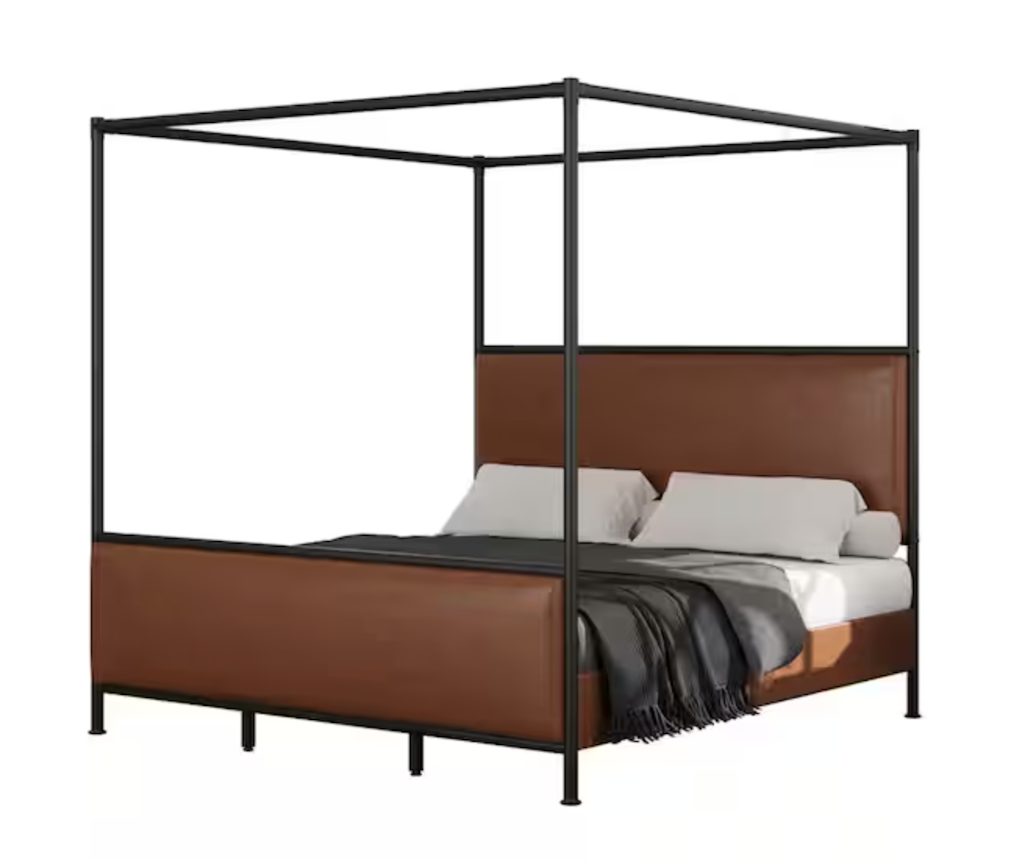 Christopher Knight Home Arleston King Canopy Bed w/ Headboard: $336