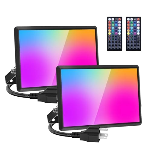 Olafus 30W RGB LED Flood Light 2-Pack: $17.99