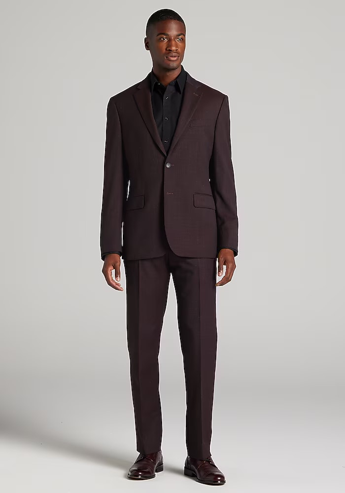 Traveler CoolMotion Tailored Fit Melange Solid Suit :  $150 