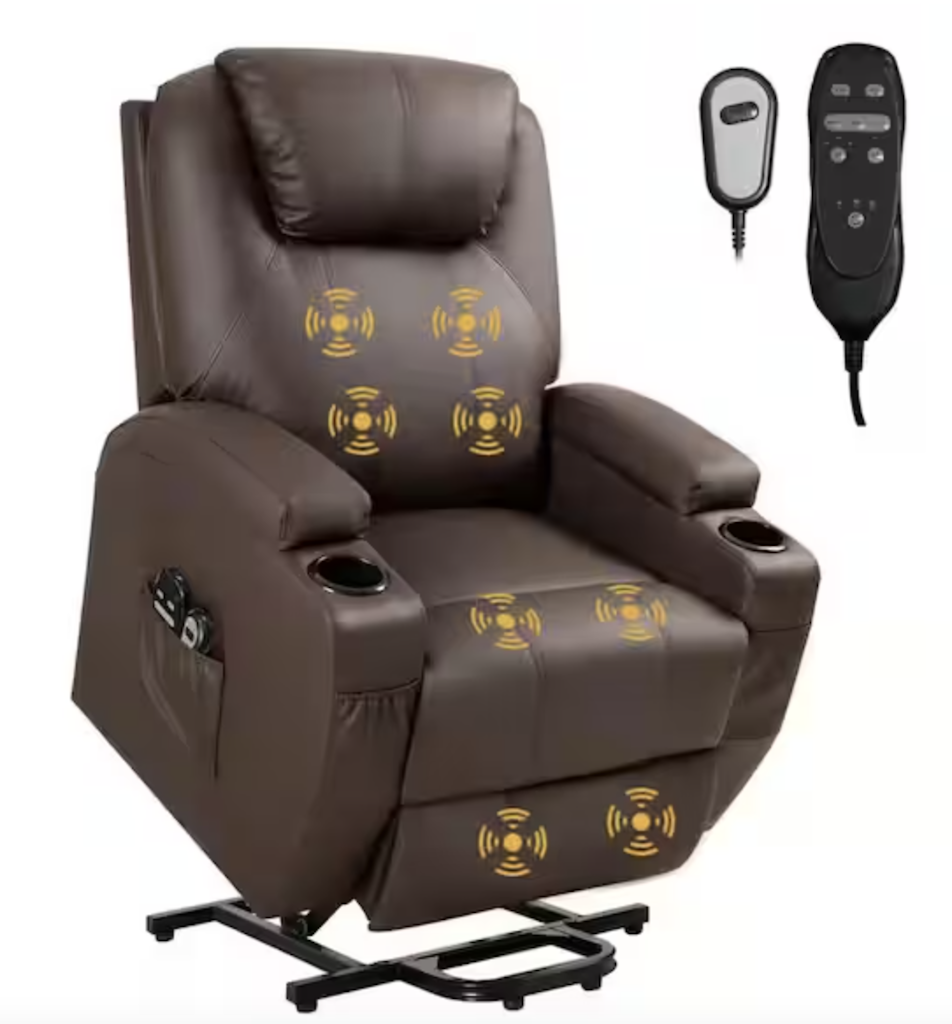 Lacoo Leather Standard Recliner w/ Power Lift: $409 Lacoo Leather Standard Recliner w/ Power Lift: $409