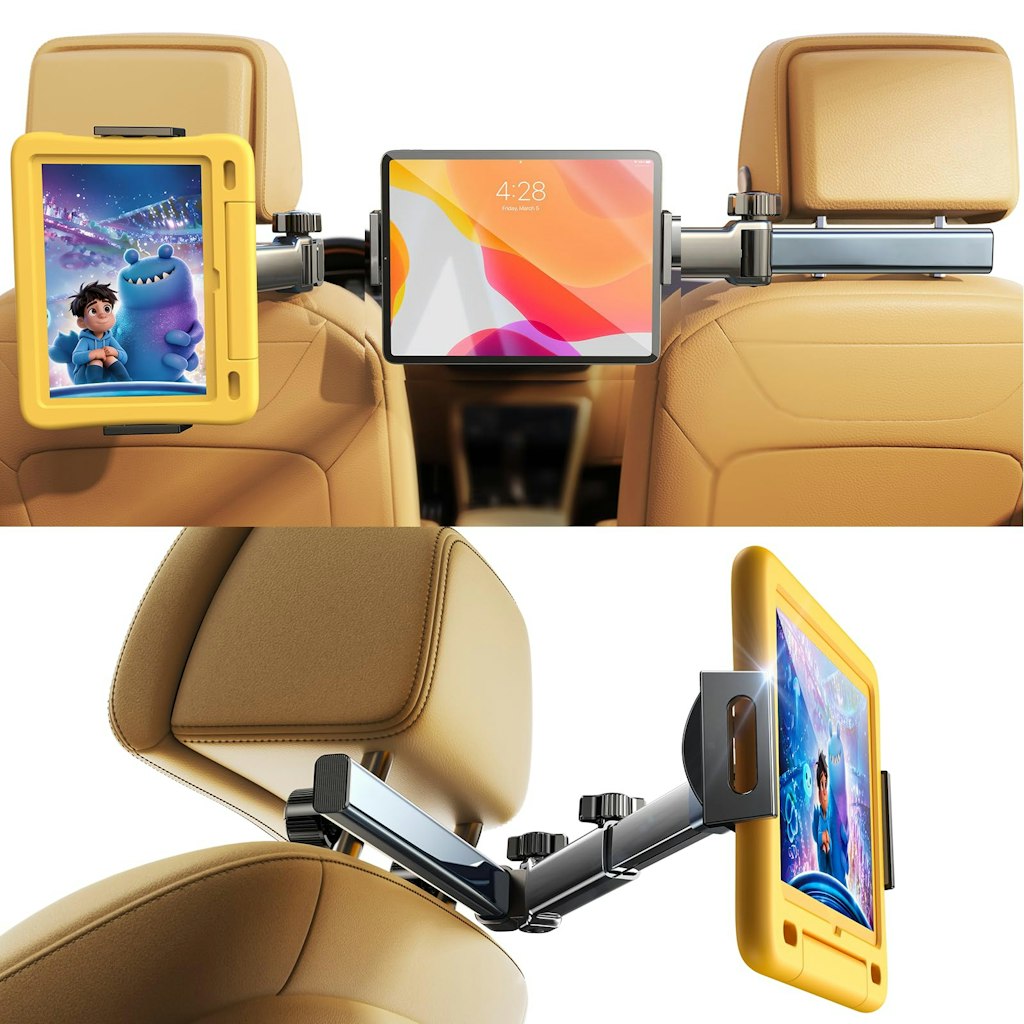 LISEN Car Headrest Tablet Mount Holder: $17 w/ Prime