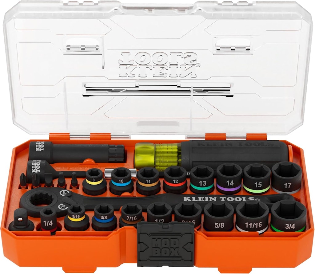 Klein Tools 28-Piece KNECT Essential Pass Through Impact Socket Set: $65
