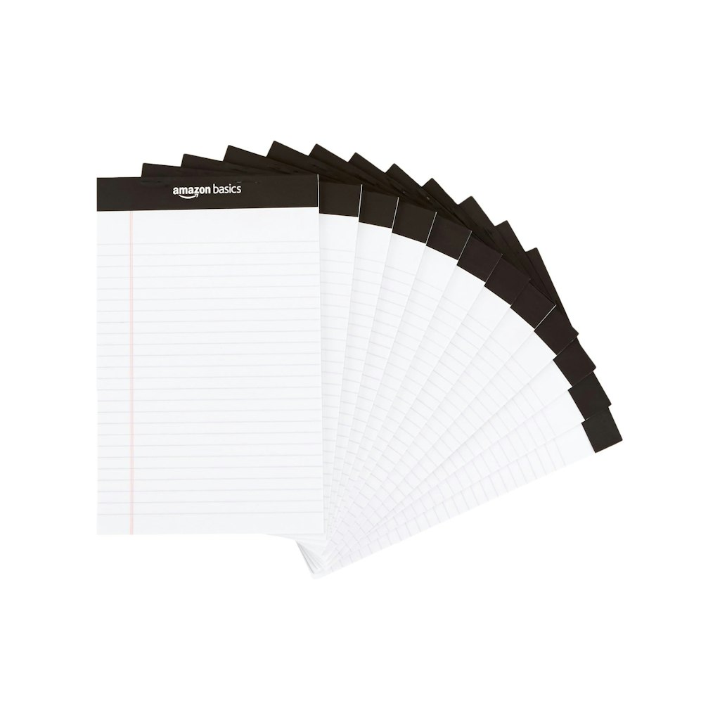Amazon Basics 5" x 8" Narrow Ruled Lined Writing Note Pads 12-Pack: $8.17 w/ Subscribe & Save