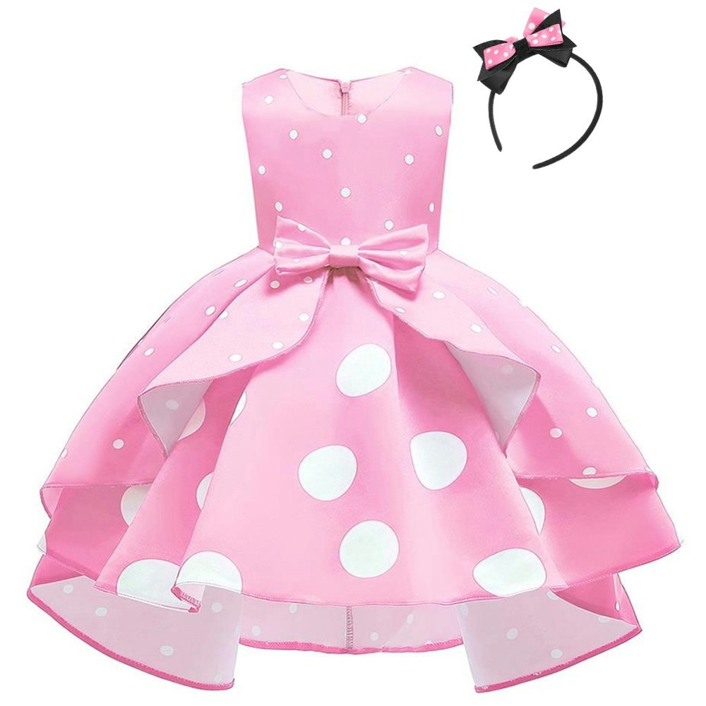 Ibtom Castle Toddler Girl Polka Dot Tutu Dress and Mouse Ears Set: $18.99