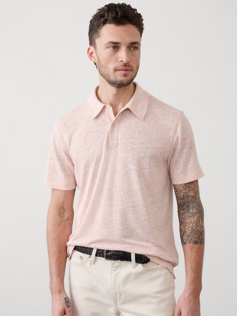 Slim-Fit Linen-Blend Polo: $32.97 Slim-Fit Linen-Blend Polo: $32.97
