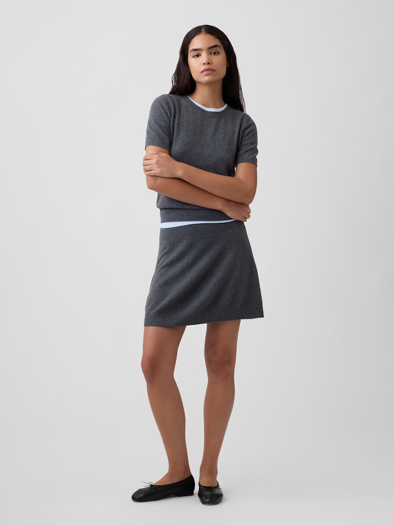 CashSoft Pull-On Flare Mini Skirt: $41.99 CashSoft Pull-On Flare Mini Skirt: $41.99