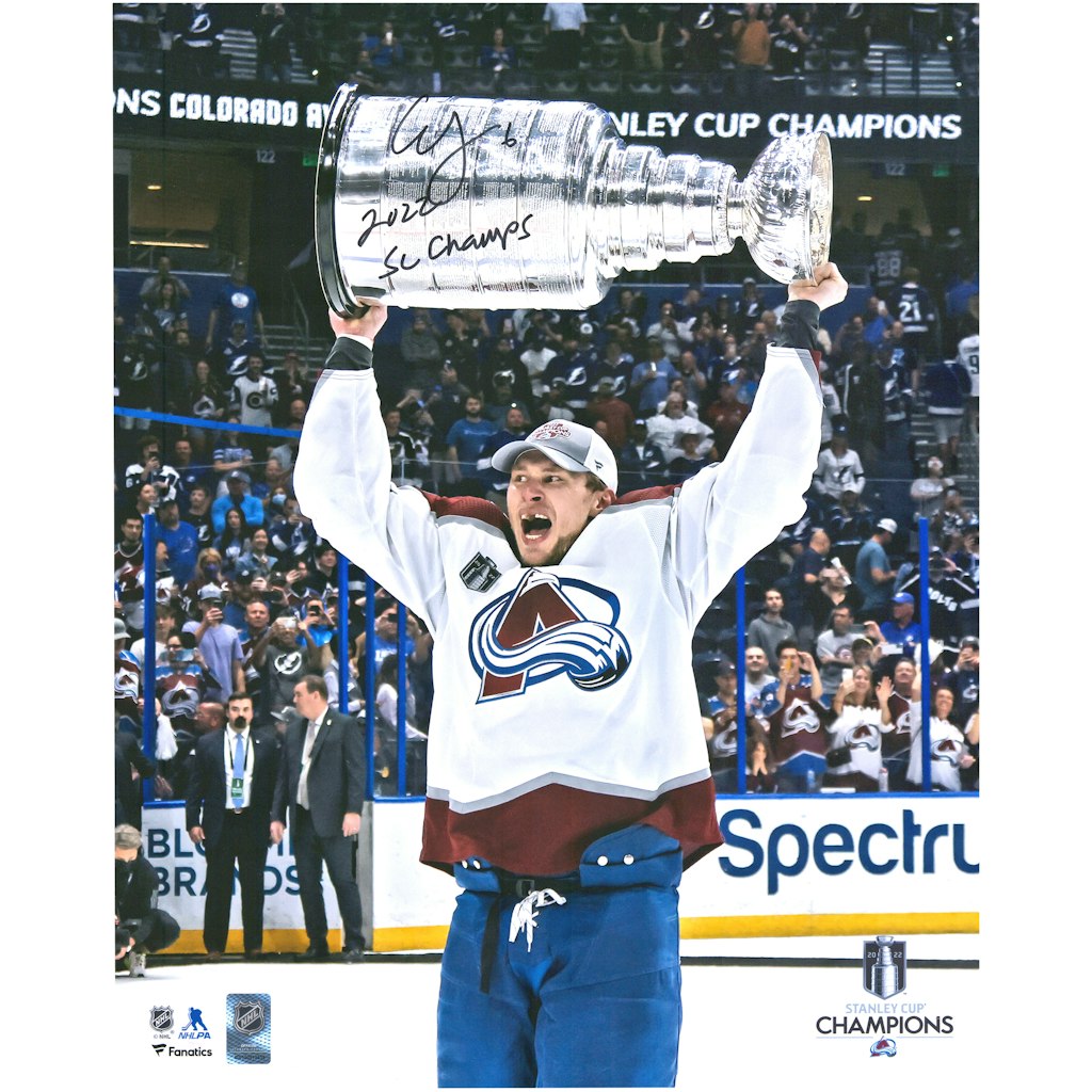 Erik Johnson Autographed 16" x 20" Colorado Avalanche 2022 Stanley Cup Champions Photograph: $99.99