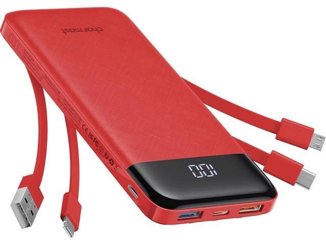Charmast 10,000mAh Portable Charger with Built-in Cables: $45.89 Charmast 10,000mAh Portable Charger with Built-in Cables: $45.89