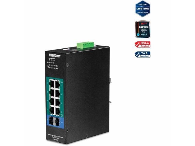 TRENDnet 10-Port Industrial L2 Managed Gigabit PoE+ Switch: $479.99