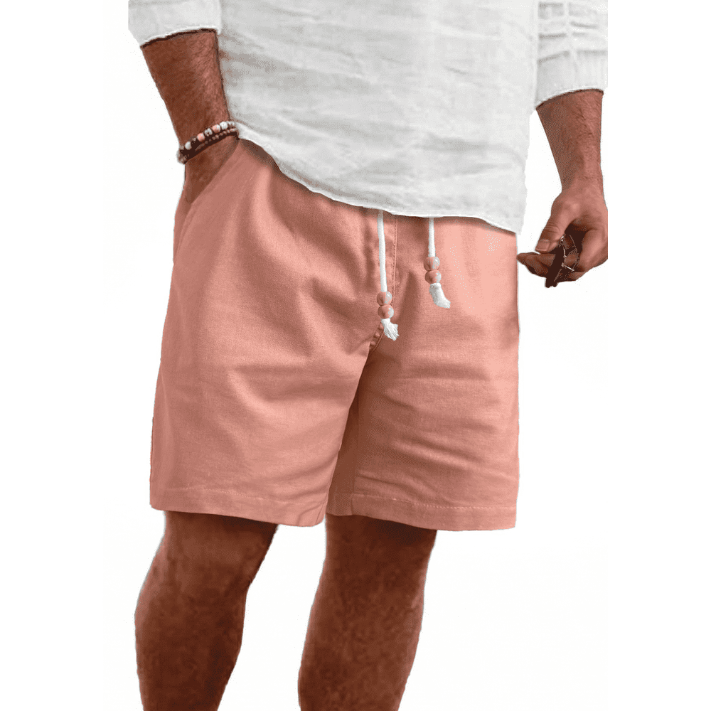 Puztloy Men’s Linen Casual Shorts: $7.63