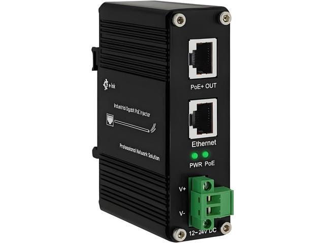 Industrial 12-24V DC to 24V Passive Gigabit PoE Injector: $198 Industrial 12-24V DC to 24V Passive Gigabit PoE Injector: $198