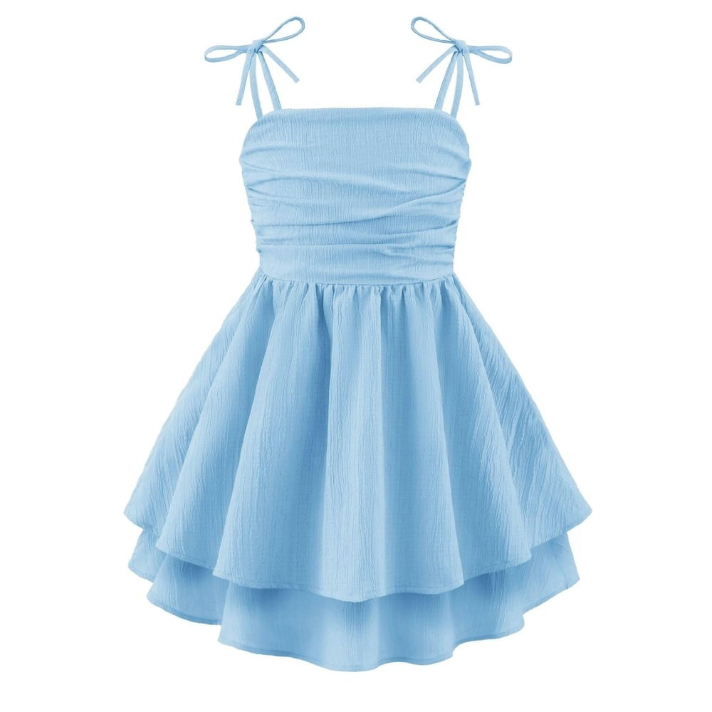 Oudiya Girls Summer Tiered Midi Dress: $18.99