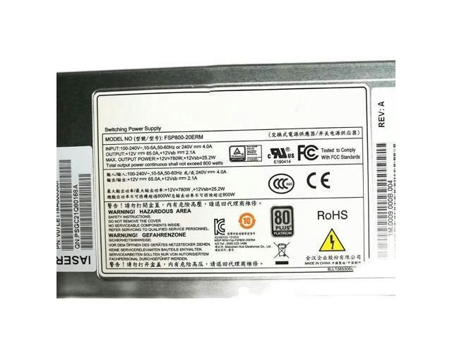 FSP FSP800-20ERM-H 800W Server Power Supply: $186.56