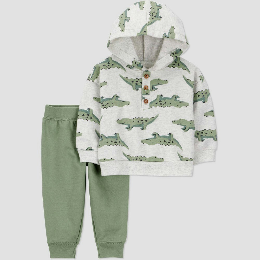 Carter's Just One You Baby Boys' 2-Piece Alligator Hooded Sweatshirt and Jogger Set: $13 Carter's Just One You Baby Boys' 2-Piece Alligator Hooded Sweatshirt and Jogger Set: $13