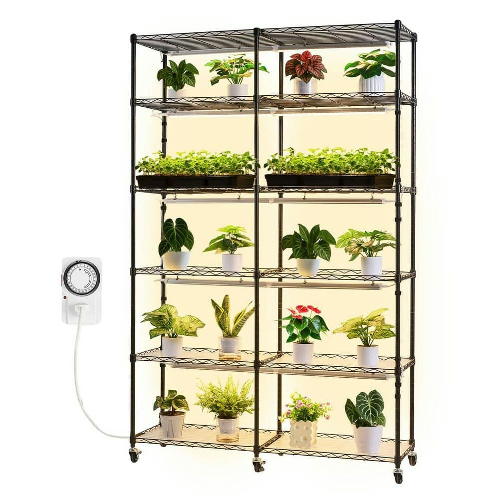 6-Tier Metal Plant Shelf with Grow Light and Wheels: $234.90 6-Tier Metal Plant Shelf with Grow Light and Wheels: $234.90
