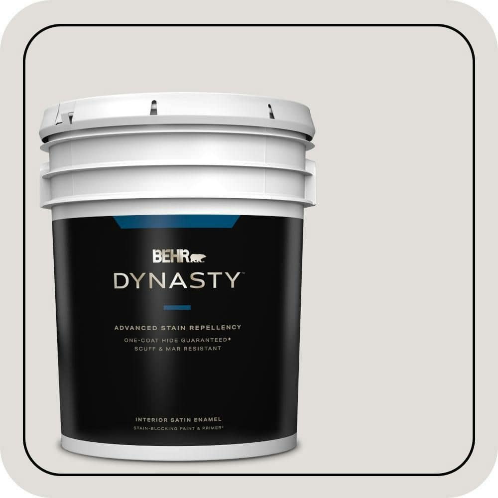 5-Gallon #PR-W07 Fading Fog Satin Interior Paint and Primer: $317 5-Gallon #PR-W07 Fading Fog Satin Interior Paint and Primer: $317