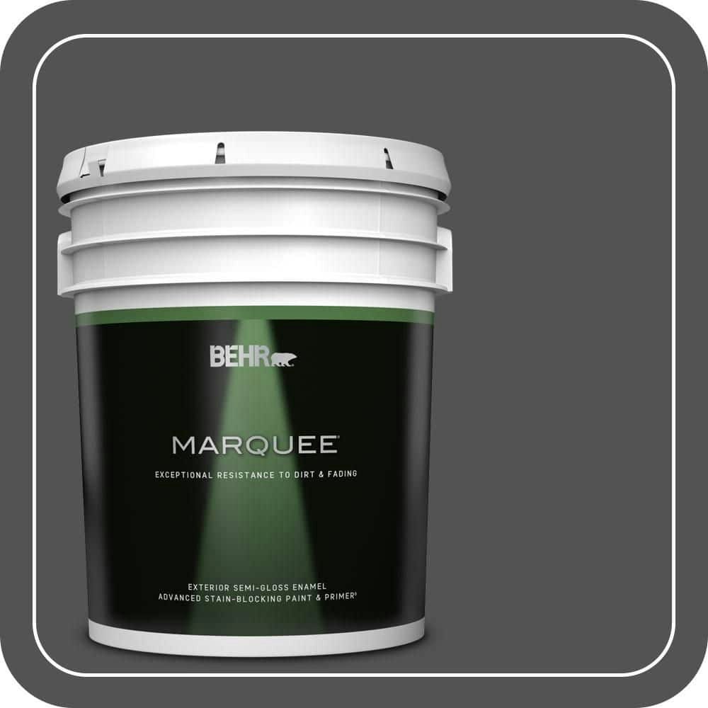 5-Gallon #BXC-30 Black Space Semi-Gloss Exterior Paint and Primer: $335 5-Gallon #BXC-30 Black Space Semi-Gloss Exterior Paint and Primer: $335
